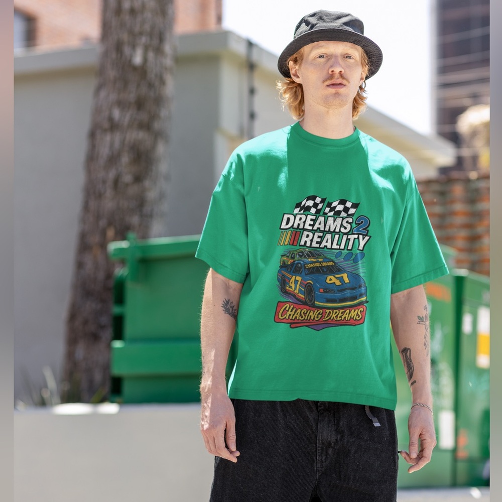 Chasing Dreams Dreams 2 Reality Heavyweight Vintage Washed Cotton T Shirt NWT - Picture 4 of 4